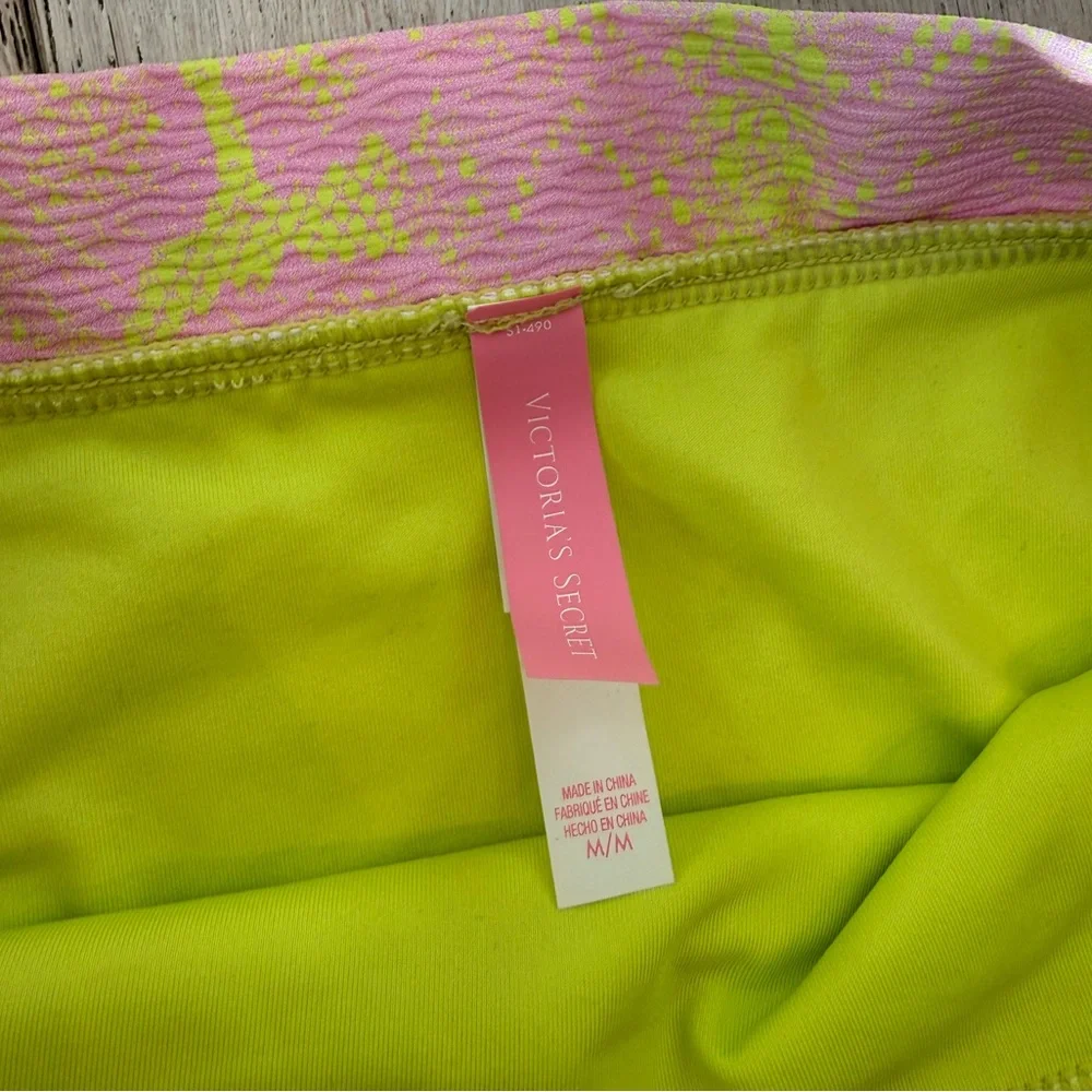 Pristine Elsa Hosk Victoria’s Secret Neon Snakeskin High Waist Bikini Set Medium